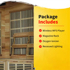 75-In H X 59-In W X 41.3-In D Hemlock Fir Wood Infrared Sauna