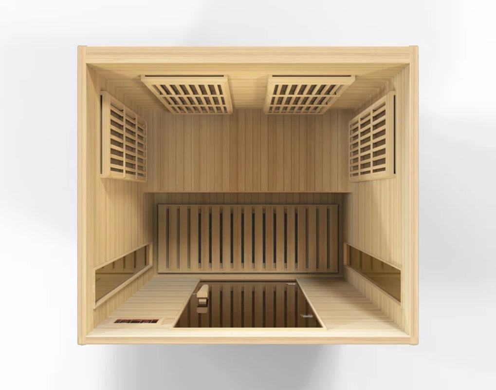 Dynamic Infrared Toulouse 2 Person Bluetooth Compatible FAR Infrared Hemlock Sauna