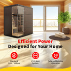 75-In H X 59-In W X 41.3-In D Hemlock Fir Wood Infrared Sauna