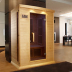 Dynamic Infrared Toulouse 2 Person Bluetooth Compatible FAR Infrared Hemlock Sauna