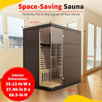 75-In H X 59-In W X 41.3-In D Hemlock Fir Wood Infrared Sauna