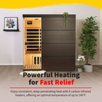 75-In H X 59-In W X 41.3-In D Hemlock Fir Wood Infrared Sauna